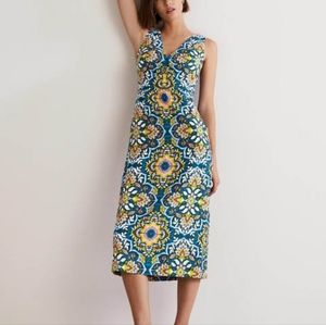 NWT Boden maxi length Fiona Column Dress Chesapeake Bloomsbury